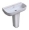 Rectangular White Ceramic Pedestal Sink